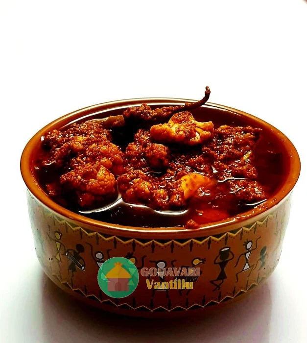 Cauliflower Avakaya - Andhra Style Cauliflower Pickle - Image 2