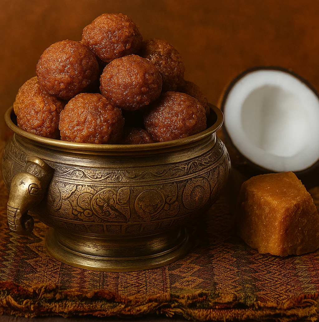 Kobbari Undalu (Jaggery Coconut Ladoo)