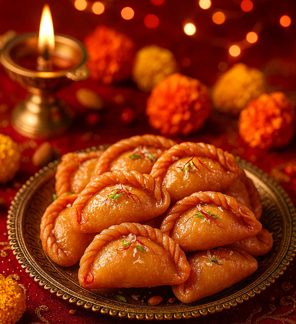 Kova Puri (Chandrakala) Sweet - Image 2