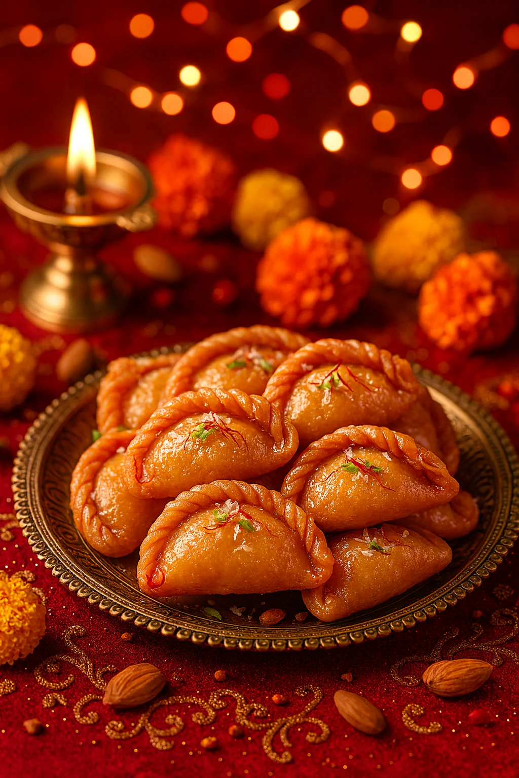 Kova Puri (Chandrakala) Sweet - Image 3